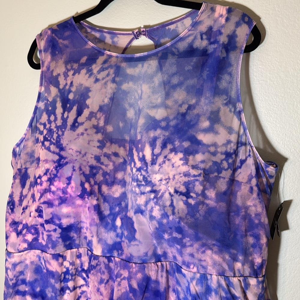 Torrid 5 DD/F Underwire Long Mesh Overlay Swim Dress With Brief - Picture 6 of 12